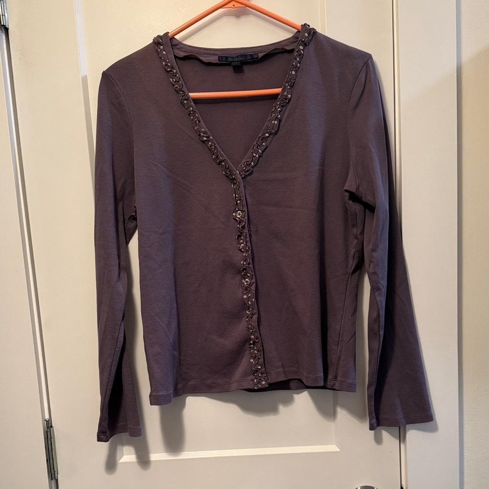 Boden Women's Purple Cardigan with Button Detail size 16